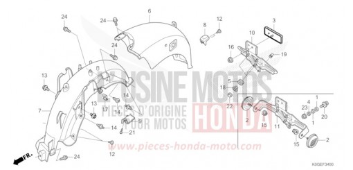 REAR FENDER C125AN de 2022